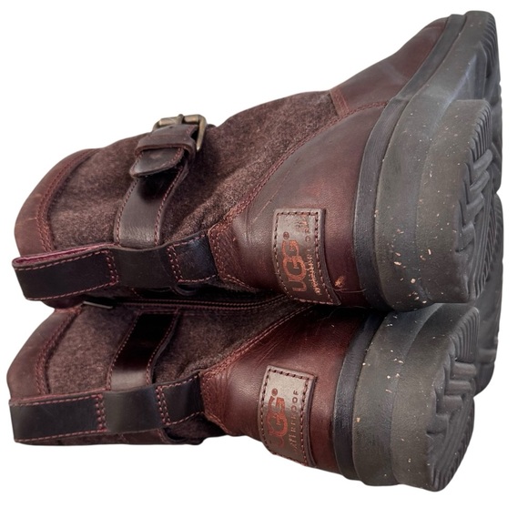 UGG Kesey Chestnut Lace Up Wool Lined Waterproof Boots Sz 7.5 - Picture 9 of 16